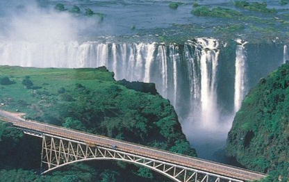The majestic Victoria Falls is one of the best known natural landmarks in the world