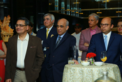 In the picture, among others, Rajiv Kaul, President, The Leela Palaces, Hotels and Resorts; Auduth Timblo, MD, CIDADE DE GOA and Ajay Bakaya, MD, Sarovar Hotels.