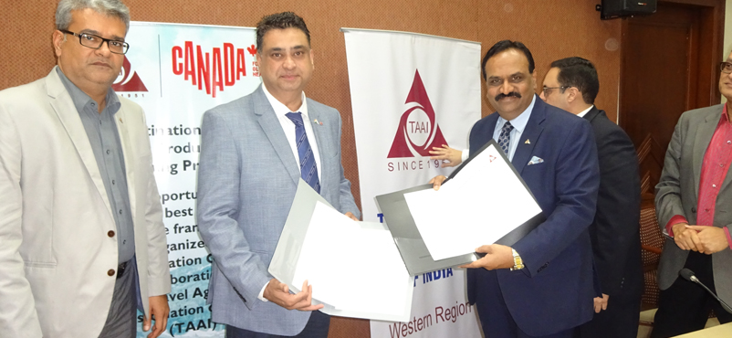 India 4th largest long-haul market for Canada in May; inks MoU with TAAI for promotion
